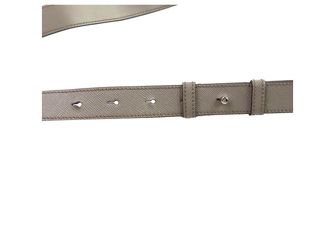 Prada Gray Saffiano Crossbody Marrone - vista 9