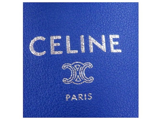 Céline Celine Take Away Crossbody in pelle di vitello blu - vista 5