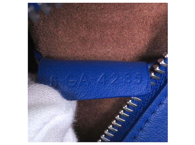 Céline Celine Take Away Crossbody in pelle di vitello blu - vista 7
