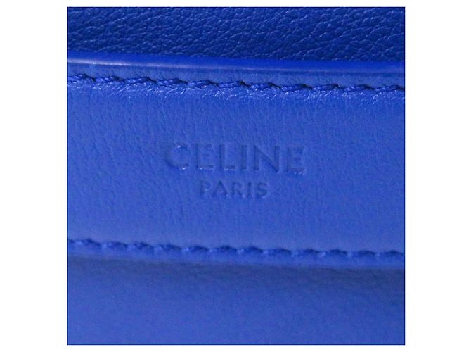 Céline Celine Take Away Crossbody in pelle di vitello blu - vista 9