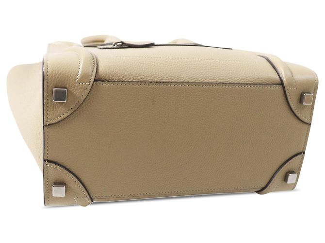 Céline Celine Beige Micro Drummed Calfskin Luggage Tote - vue 3