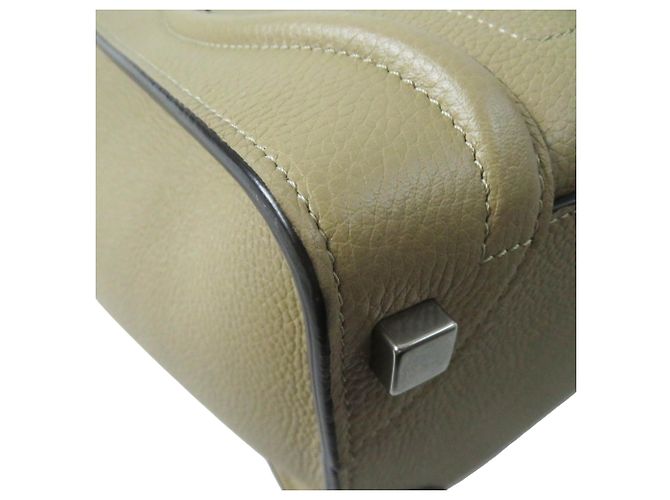 Céline Celine Beige Micro Drummed Calfskin Luggage Tote - vue 8