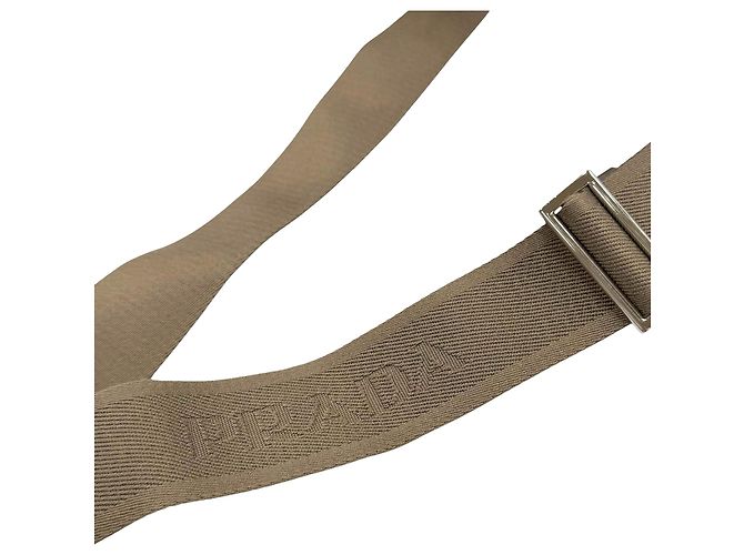 Prada Borsa a tracolla Vitello Daino Grigia Marrone - vista 8
