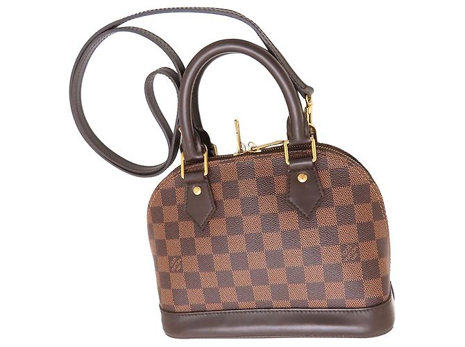 Louis Vuitton Brown Damier Ebene Alma BB Marrone - vista 2