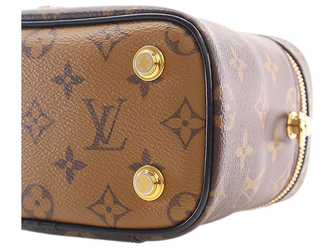 Louis Vuitton Brown Monogram Reverse Vanity PM Marrone - vista 13