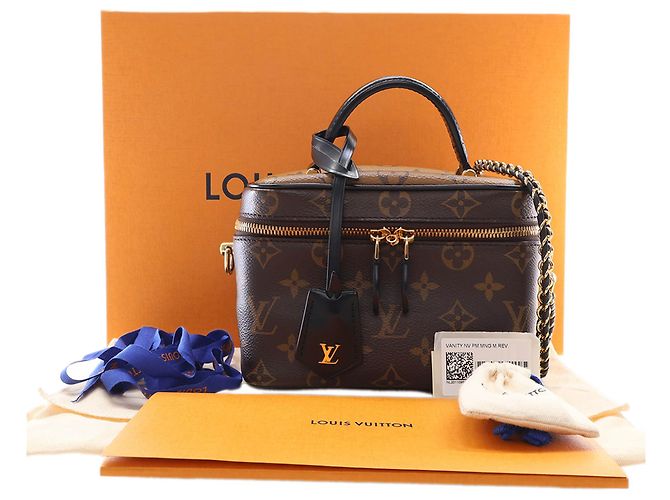 Louis Vuitton Brown Monogram Reverse Vanity PM Marrone - vista 15