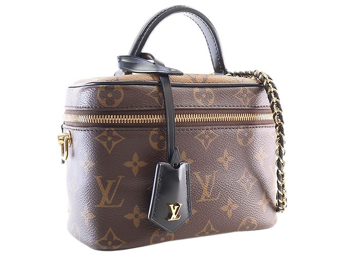 Louis Vuitton Brown Monogram Reverse Vanity PM Marrone - vista 3