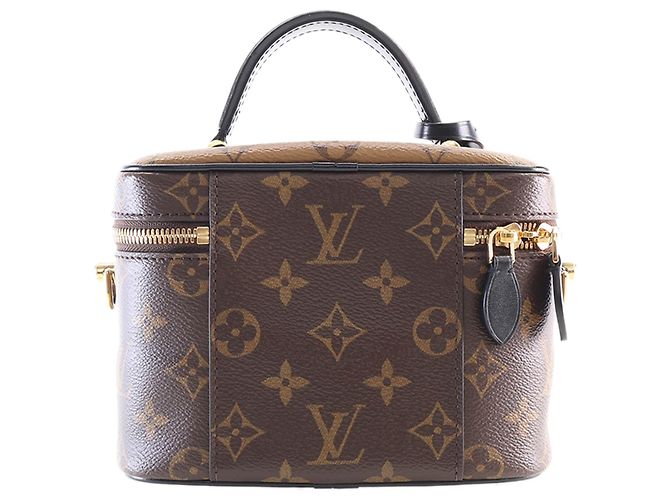 Louis Vuitton Brown Monogram Reverse Vanity PM Marrone - vista 4