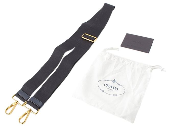 Tote bag Prada in denim blu con logo Canapa - vista 15