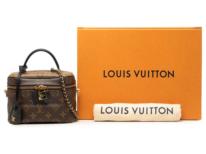 Louis Vuitton Brown Monogram Reverse Vanity PM Marrone - vista 7