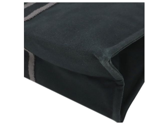 Clutch Hermès Fourre Tout in tela nera Nero - vista 6