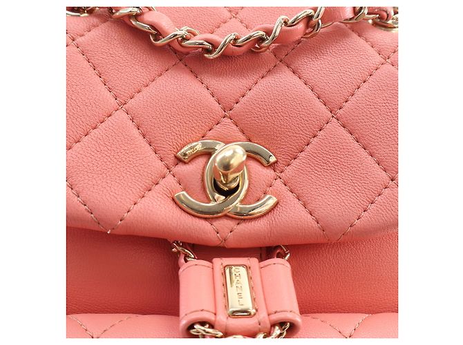 Chanel Duma Small Rucksack aus rosa Lammleder Pink - Ansicht 11