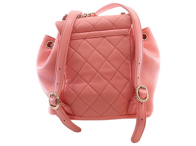 Chanel Duma Small Rucksack aus rosa Lammleder Pink - Ansicht 2