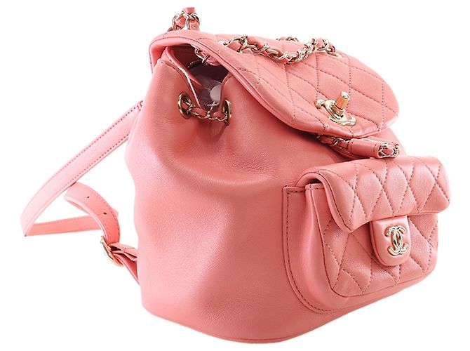 Chanel Duma Small Rucksack aus rosa Lammleder Pink - Ansicht 4