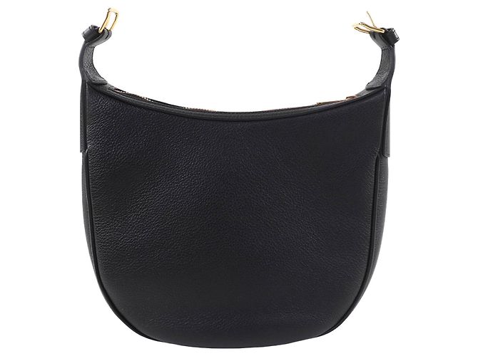 Céline Celine Heloise Crossbody em couro de bezerro granulado macio Small Preto - vista 2
