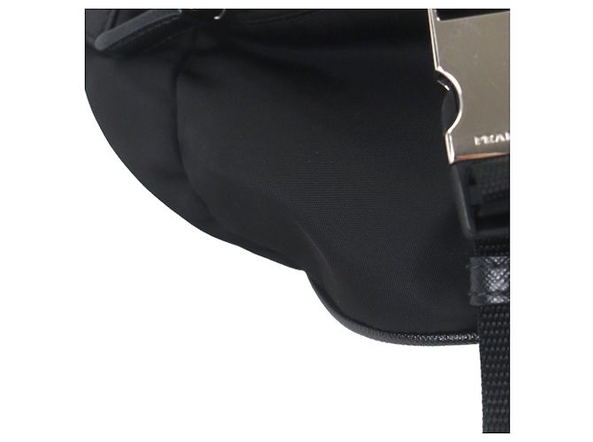 Prada Black Saffiano Trimmed Re Nylon Belt Bag - view 10