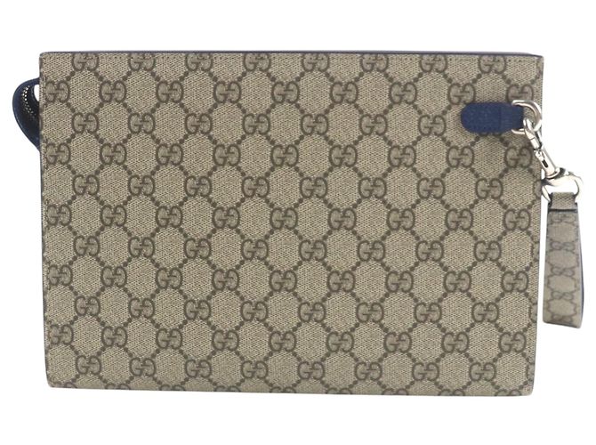 Pouch Gucci Beige Medium Bicolor GG Supreme - vista 2