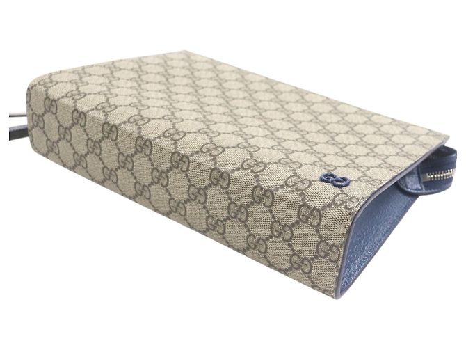 Pouch Gucci Beige Medium Bicolor GG Supreme - vista 3