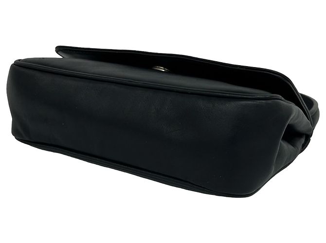 Bolso Satchel con solapa de cuero negro Burberry - vista 10