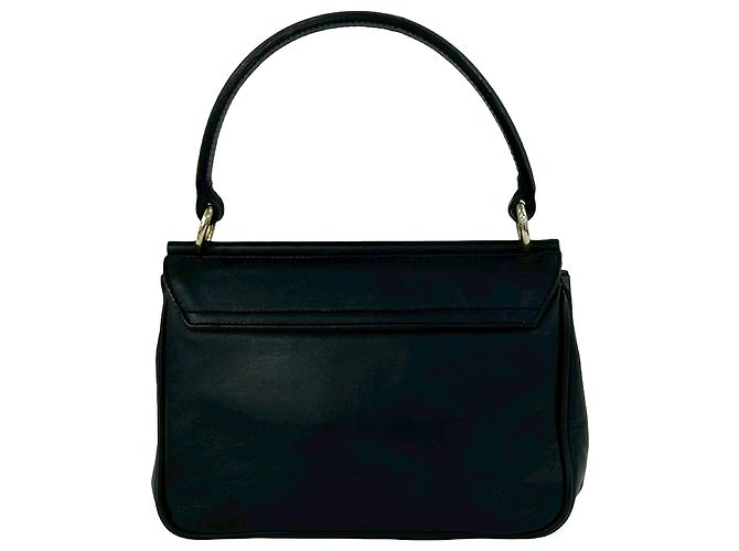 Bolso Satchel con solapa de cuero negro Burberry - vista 2