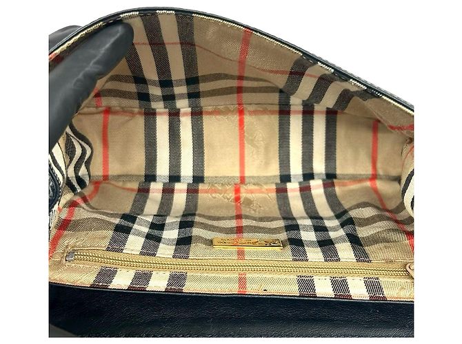 Bolso Satchel con solapa de cuero negro Burberry - vista 4