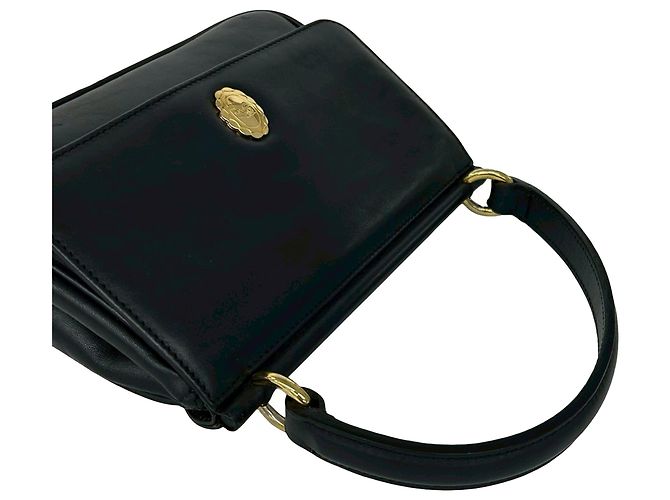 Bolso Satchel con solapa de cuero negro Burberry - vista 6