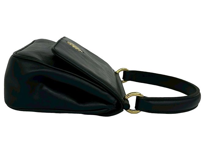 Bolso Satchel con solapa de cuero negro Burberry - vista 8
