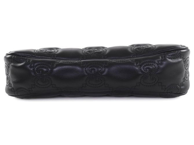 Borsa Satchel Gucci GG Matelassé Piccola in Pelle Nera Nero - vista 3