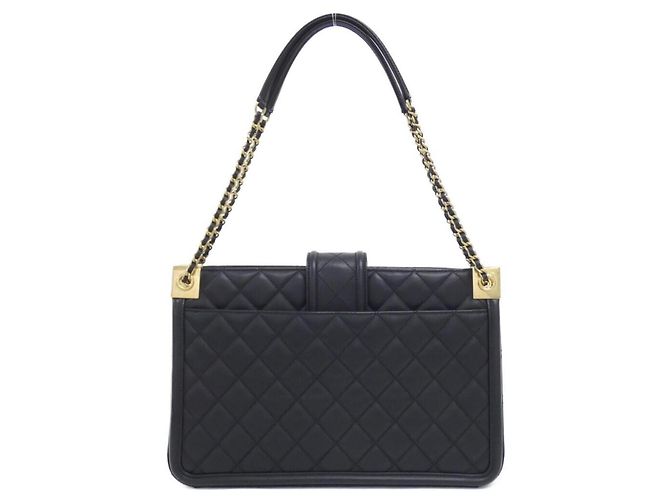 Borsa a tracolla Chanel 90672 in pelle di vitello nera Nero - vista 2