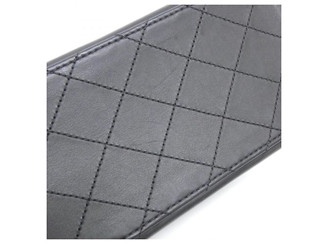 Borsa a tracolla Chanel 90672 in pelle di vitello nera Nero - vista 3