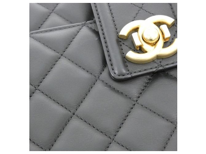 Borsa a tracolla Chanel 90672 in pelle di vitello nera Nero - vista 4