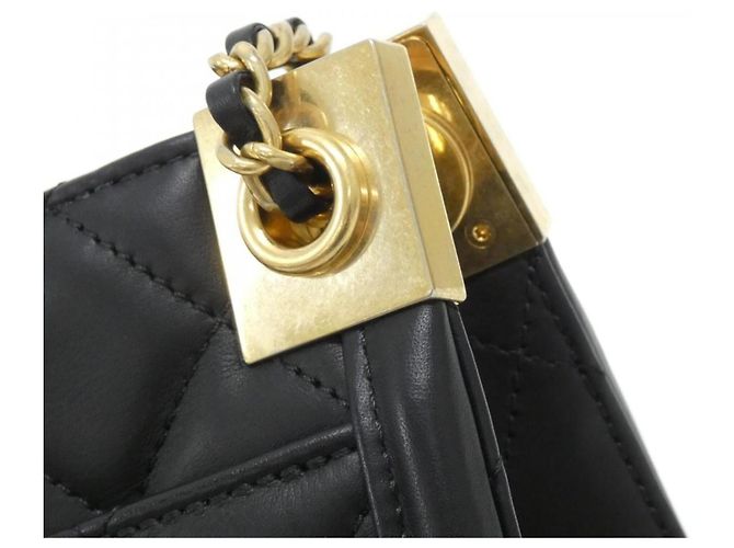 Borsa a tracolla Chanel 90672 in pelle di vitello nera Nero - vista 5