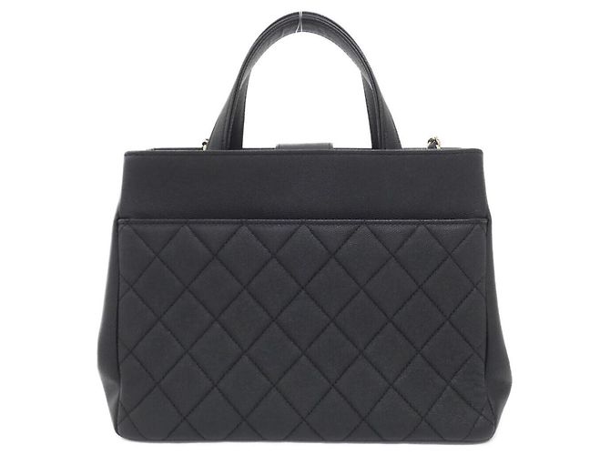 Borsa Chanel 93750 Nera e Bordeaux in pelle di vitello Nero Bordò - vista 2