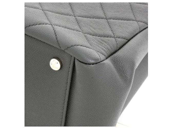 Borsa Chanel 93750 Nera e Bordeaux in pelle di vitello Nero Bordò - vista 3