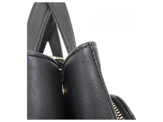 Borsa Chanel 93750 Nera e Bordeaux in pelle di vitello Nero Bordò - vista 5