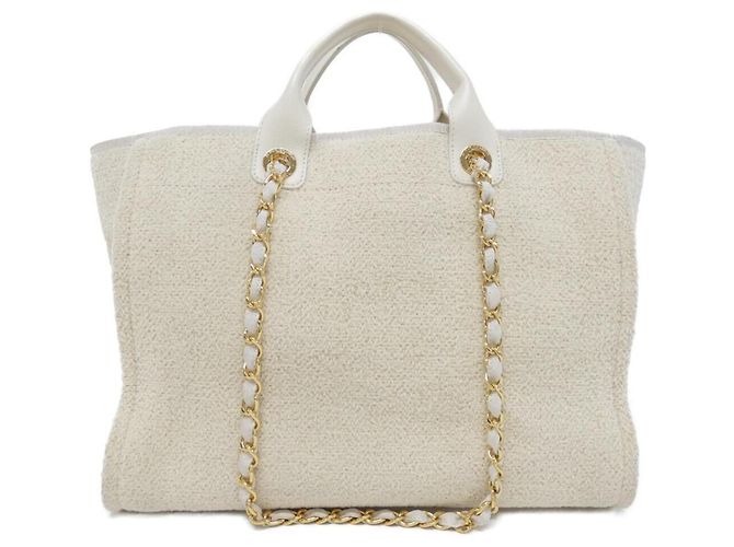 Borsa Chanel Deauville Line Bianco D'oro - vista 2