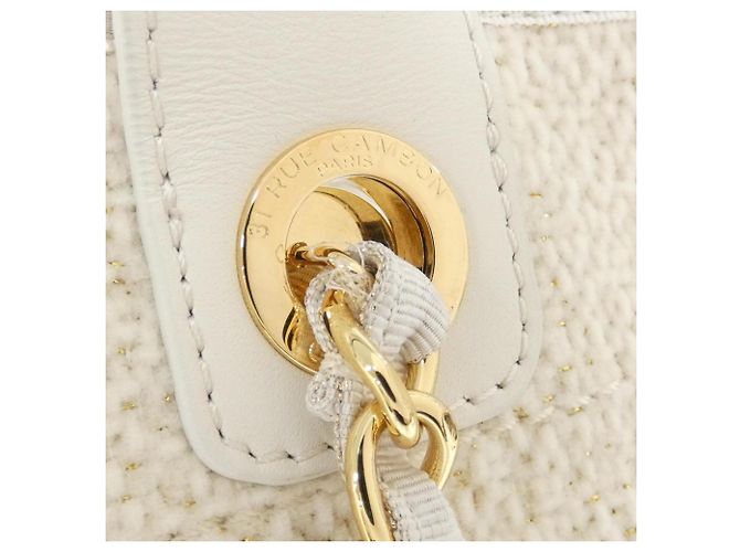 Borsa Chanel Deauville Line Bianco D'oro - vista 5