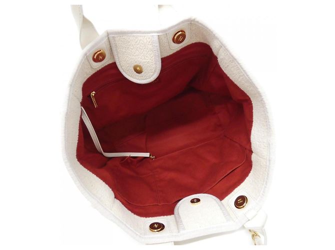 Borsa Chanel Deauville Line Bianco D'oro - vista 8