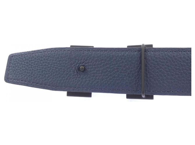 Hermès Hermes H 32mm Wendelgürtel Schwarz Marineblau - Ansicht 3