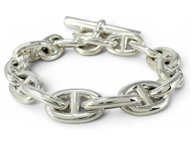 Hermès Bracciale HERMES Chaine d'Ancre PM Argento - vista 3