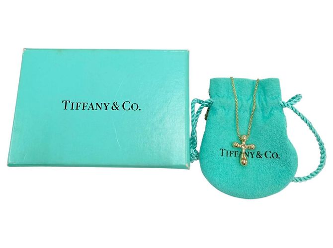 Tiffany & Co Collana Croce Elsa Peretti Small di Tiffany D'oro - vista 2