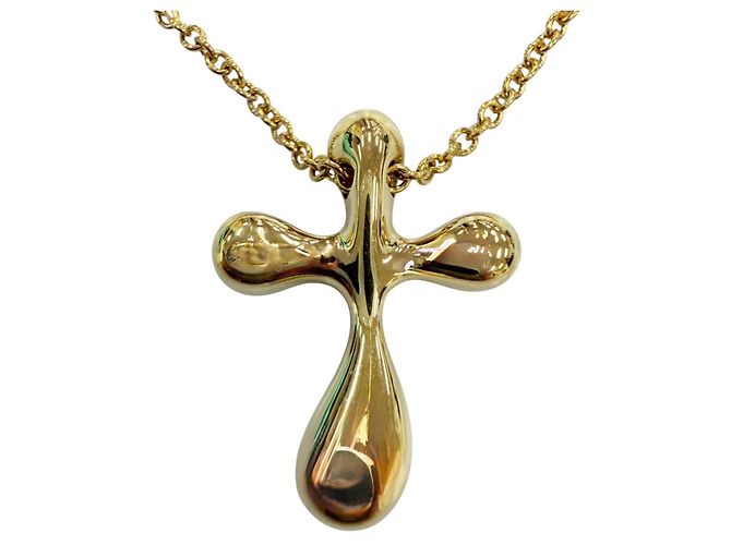 Tiffany & Co Collana Croce Elsa Peretti Small di Tiffany D'oro - vista 4