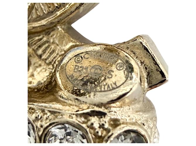 Orecchini Chanel B23C Coco Mark con strass, nastro e perle D'oro - vista 6