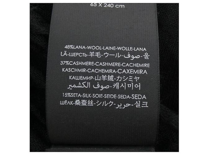 Sciarpa in cashmere Saint Laurent Nero - vista 3