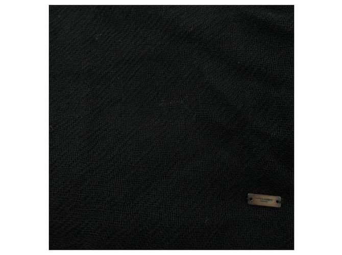 Sciarpa in cashmere Saint Laurent Nero - vista 4