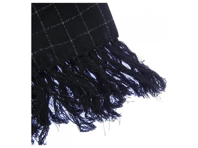 Stola in cashmere nera Saint Laurent Nero - vista 2
