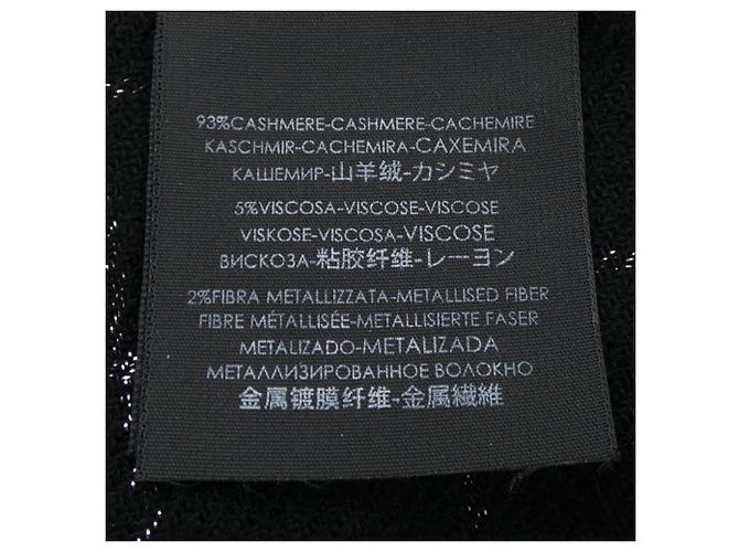 Stola in cashmere nera Saint Laurent Nero - vista 3