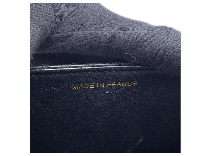 Borsa a mano Chanel nera in vitello grana grossa Nero - vista 16