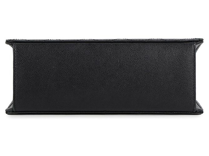 Borsa a mano Chanel nera in vitello grana grossa Nero - vista 3