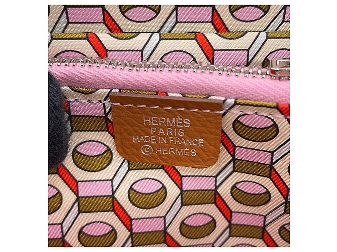 Hermès Cartera Hermes Azap Compact Silk en piel Epsom Gold Dorado - vista 11